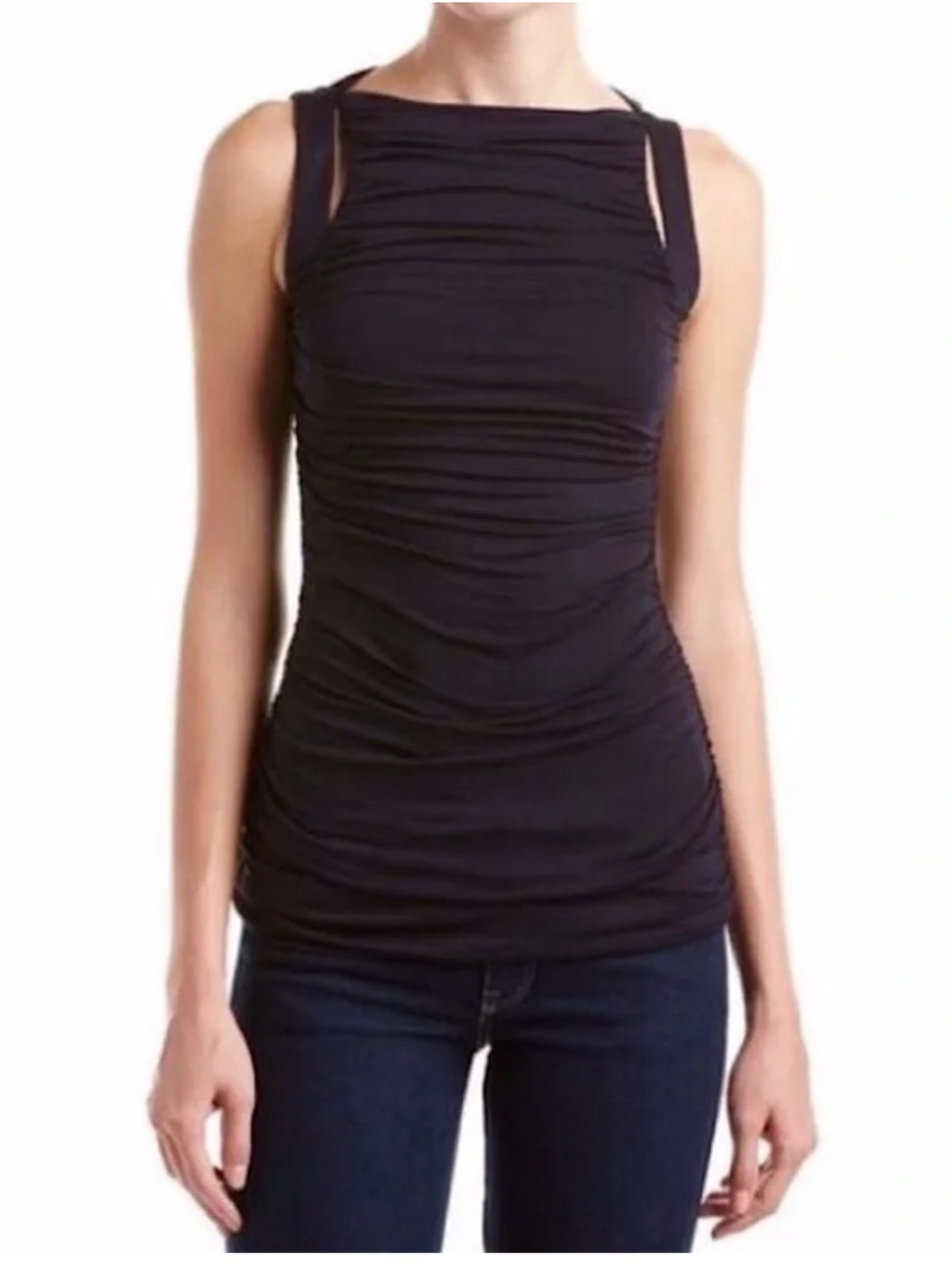Bailey 44 Gray Parvati Sleeveless Top Size S NWT
